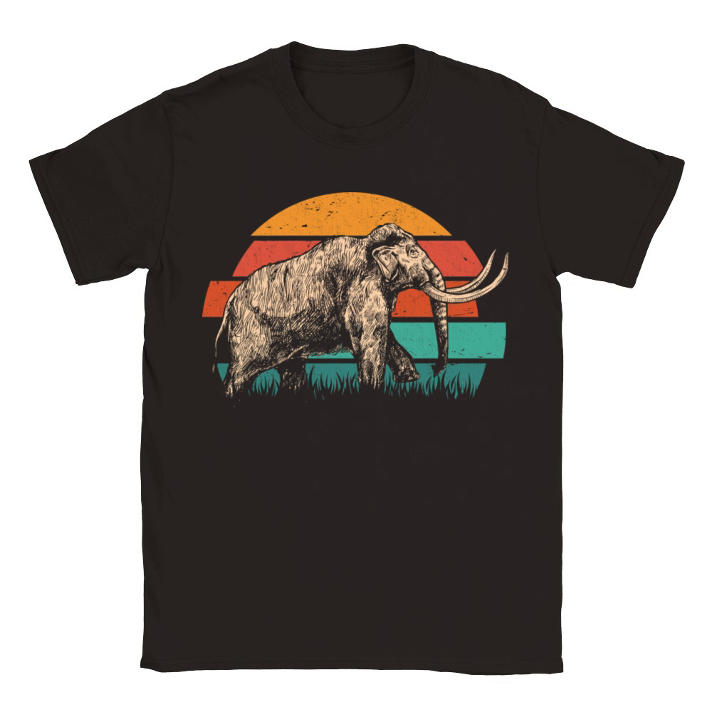 Vintage Mammoth Retro Classic Kids Crewneck T-shirt
