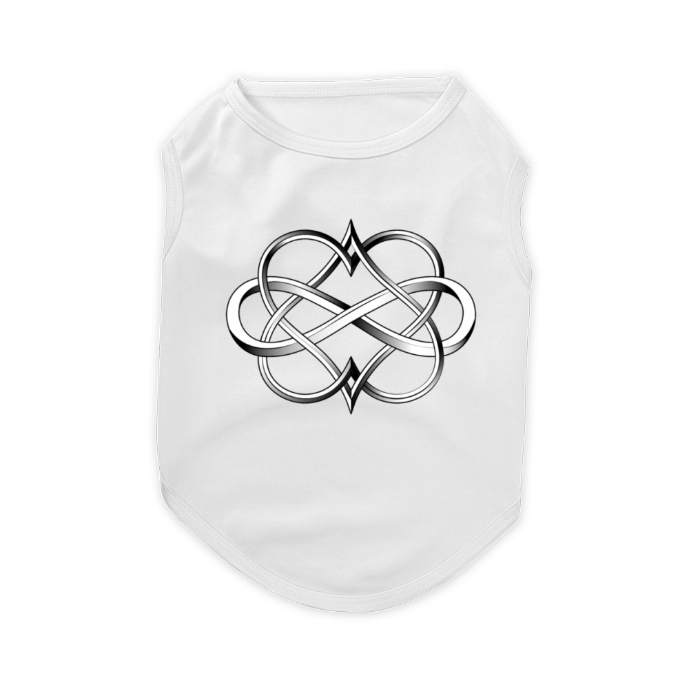 Double Heart Infinity Tattoo Pet T-Shirt