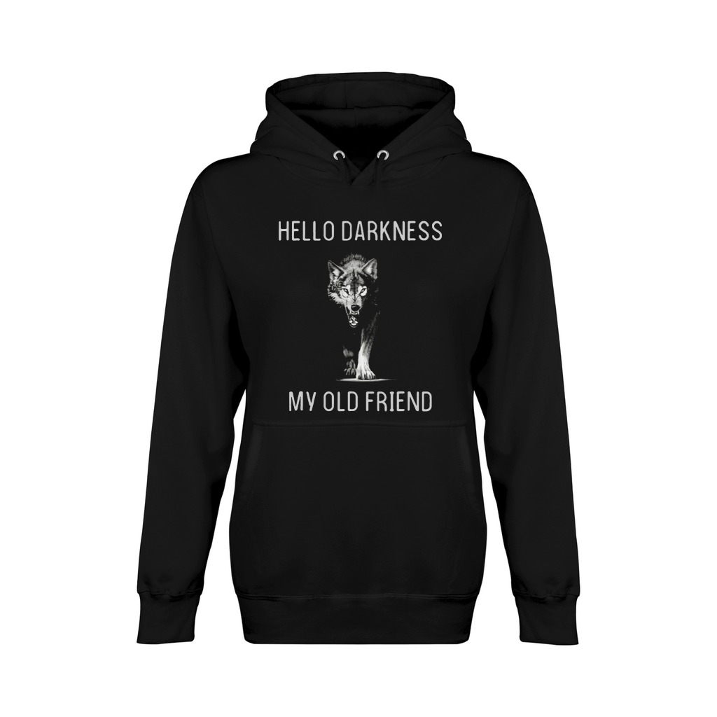 Wolf Hello Darkness My Old Friend Unisex Premium Pullover Hoodie