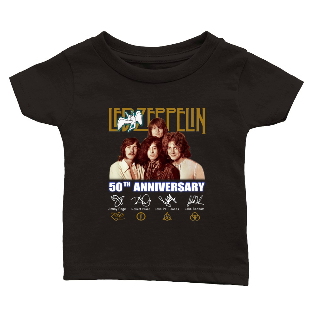 Led Zeppelin members 50th Anniversary signatures shirt Classic Baby Crewneck T-shirt