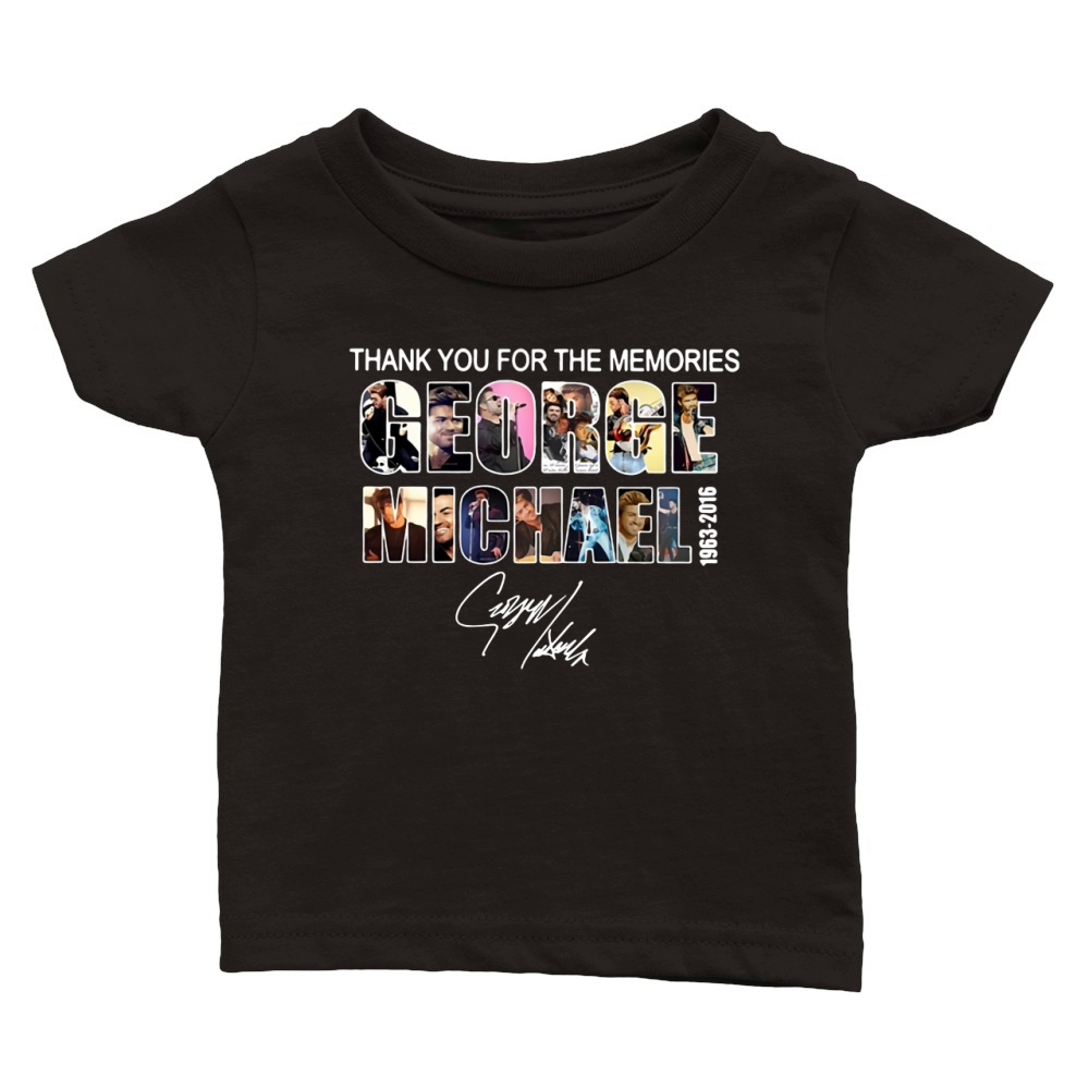 Thank you for the memories George Michael 1963-2016 signature shirt Classic Baby Crewneck T-shirt