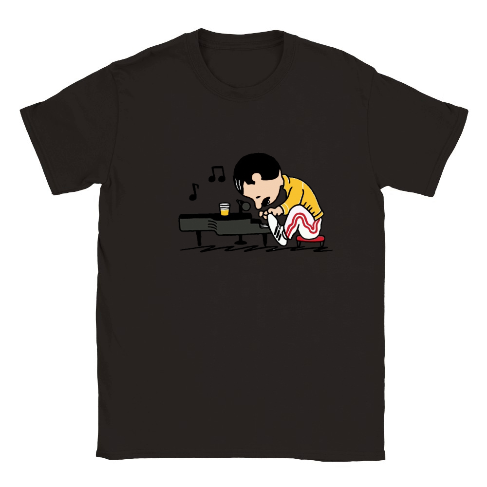 Freddie Mercury in the form of Schroeder playing piano Classic Kids Crewneck T-shirt