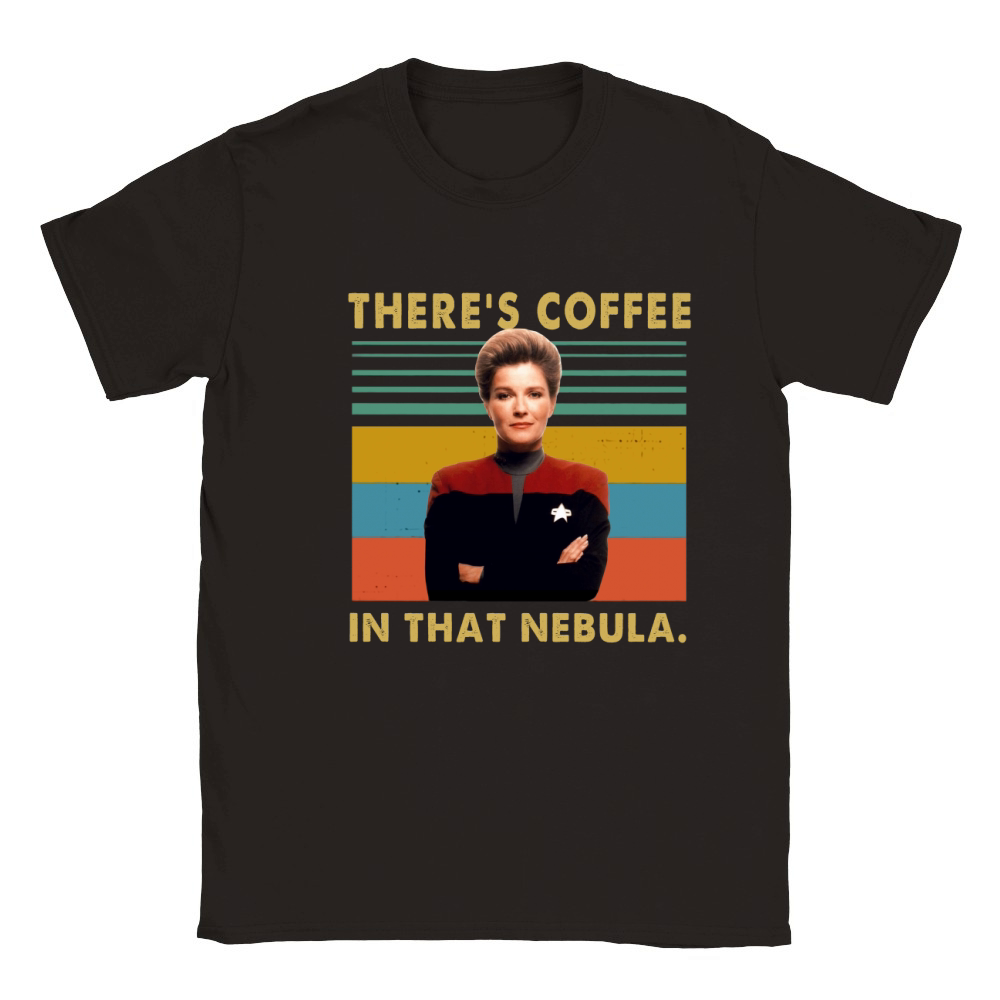Kate Mulgrew There’s Coffee In That Nebula Vintage shirt Classic Kids Crewneck T-shirt