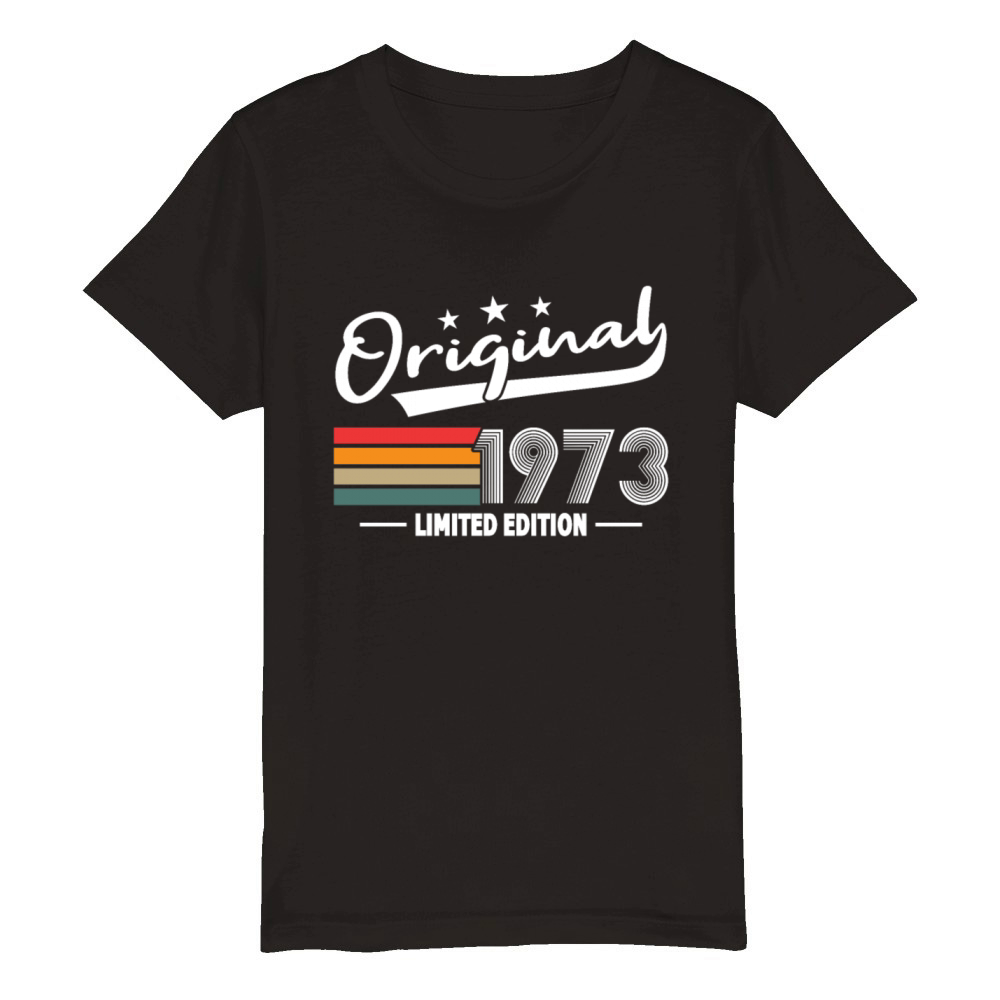 50th birthday original 1973 limited edition Organic Kids Crewneck T-shirt
