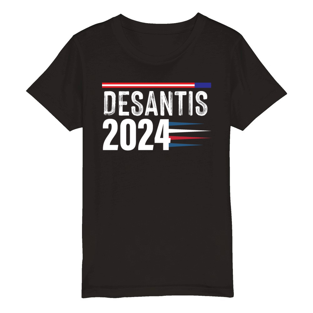 Desantis 2024 for President Vintage Distressed Organic Kids Crewneck T-shirt
