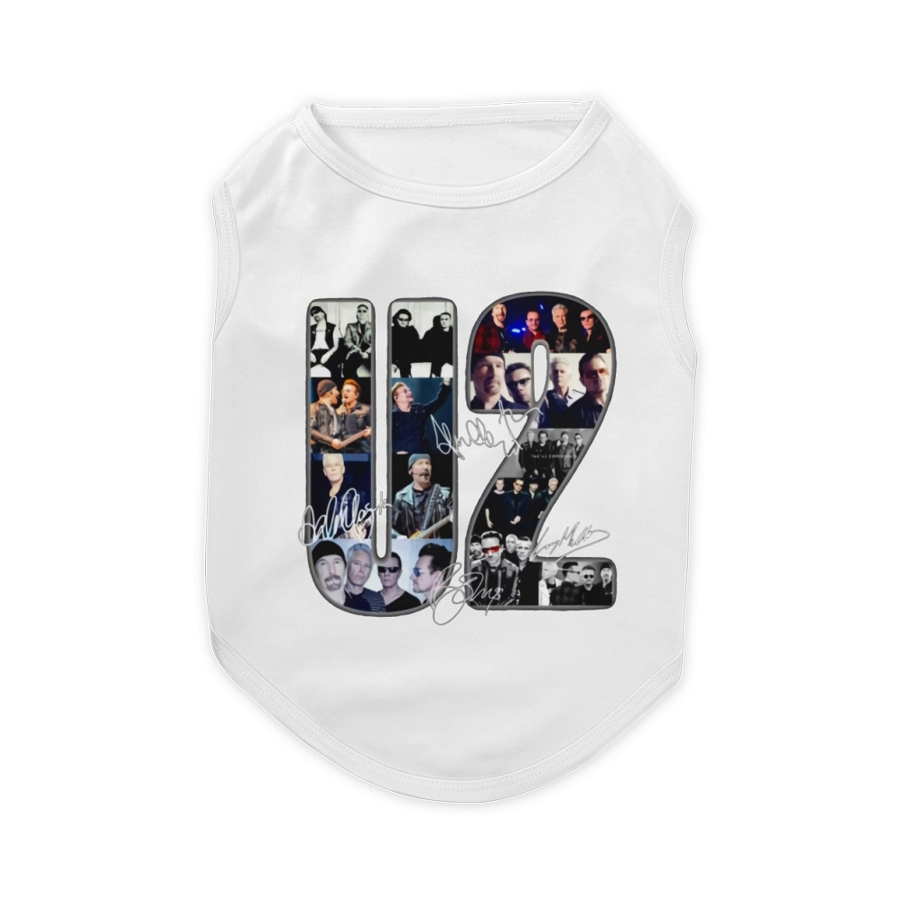 U2 band music signatures shirt Pet T-Shirt