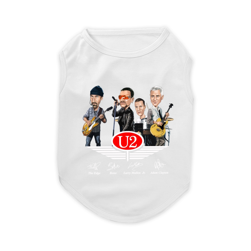 U2 signatures Larry Mullen Jr The Edge Bono Adam Clayton shirt Pet T-Shirt