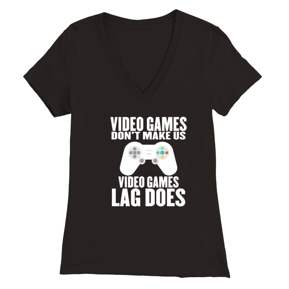 Video Games Premium Womens V-Neck T-shirt