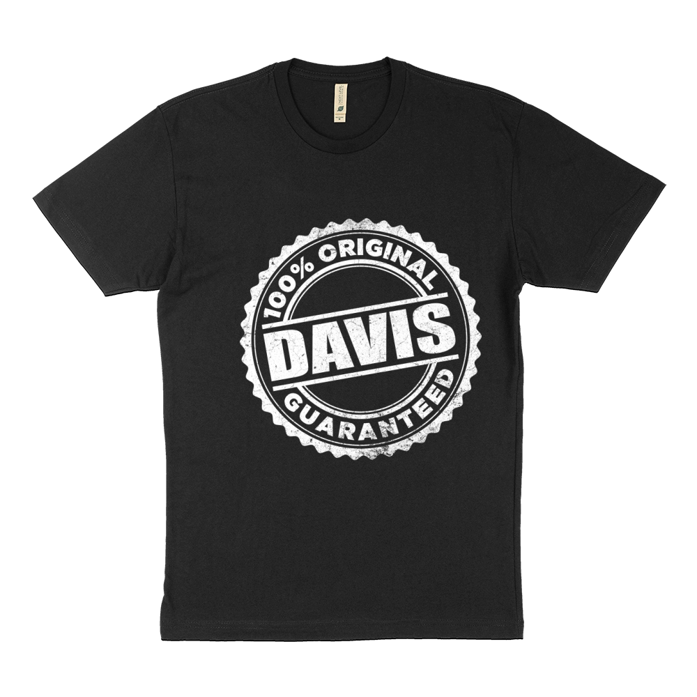 DAVIS  100 Percent  Original Guaranteed Sustainable T-Shirt