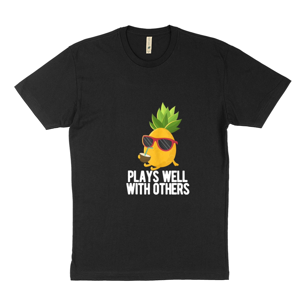 Pineapple Swinger Plays Well With Others Swingers Shirt Sustainable T-Shirt