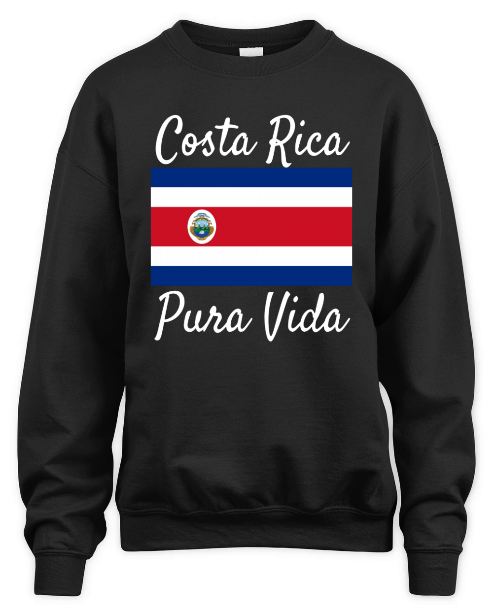 Costa Rica Pura Vida T-Shirt! Beautiful National Flag Tee! Unisex Premium Crewneck Sweatshirt