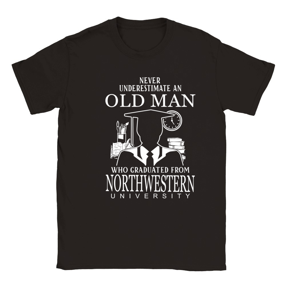 never underestimate an old man who graduated from Northwestern University Classic Kids Crewneck T-shirt