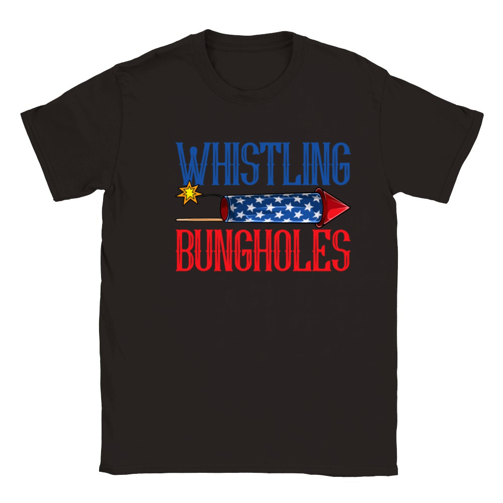 Whistling Bungholes Firework 4th of July Classic Kids Crewneck T-shirt