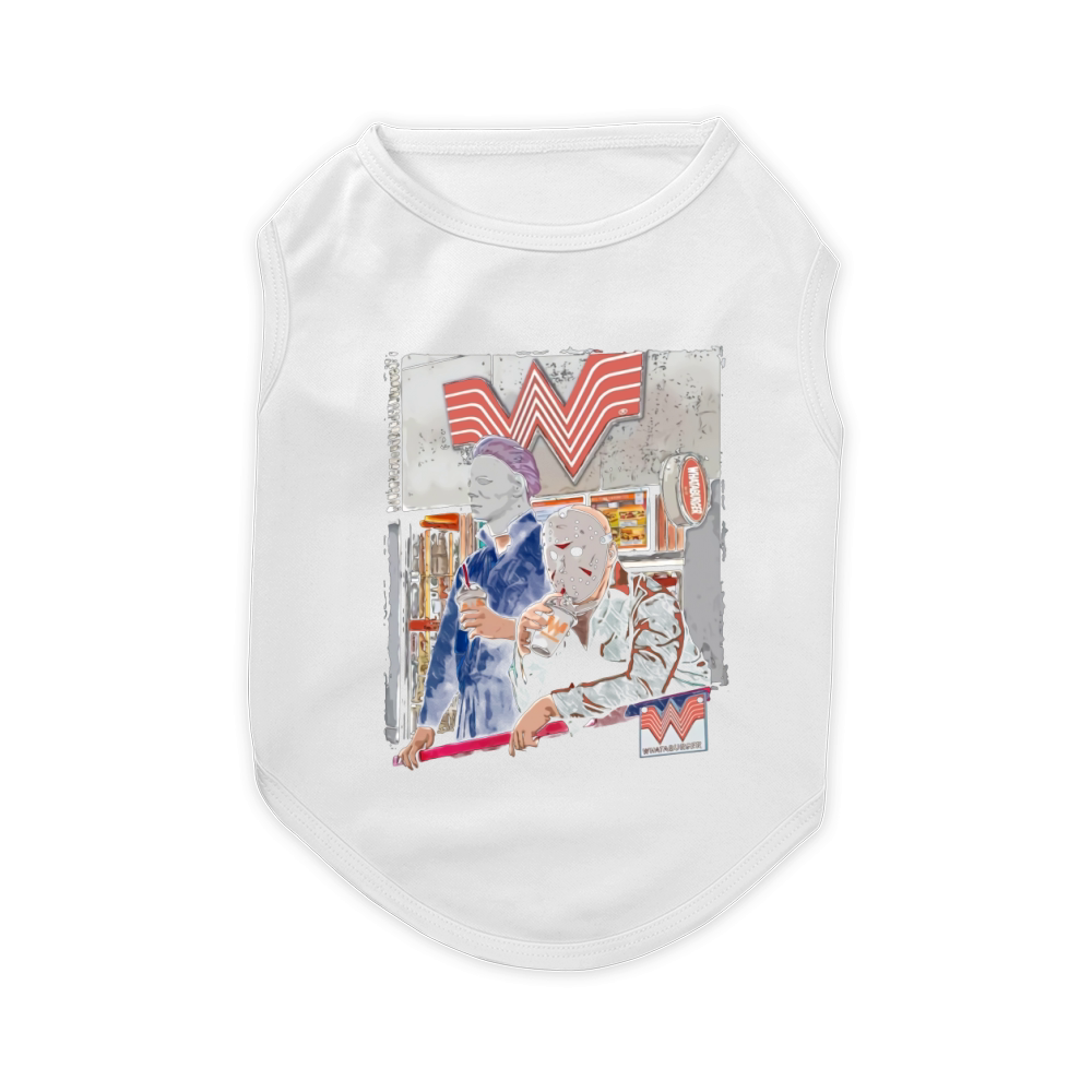 Michael Myers and Jason Voorhees drinking Whataburger Pet T-Shirt