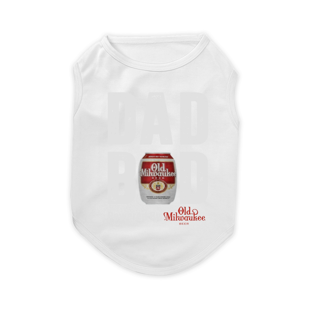 Official Dad bod powered by Old Milwaukee beer shirt Pet T-Shirt