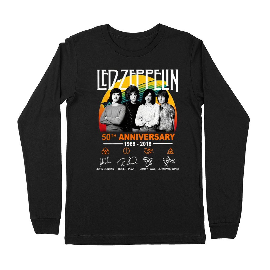 50th Anniversary Led Zeppelin 1968-2018 Signatures shirt Premium Long Sleeve
