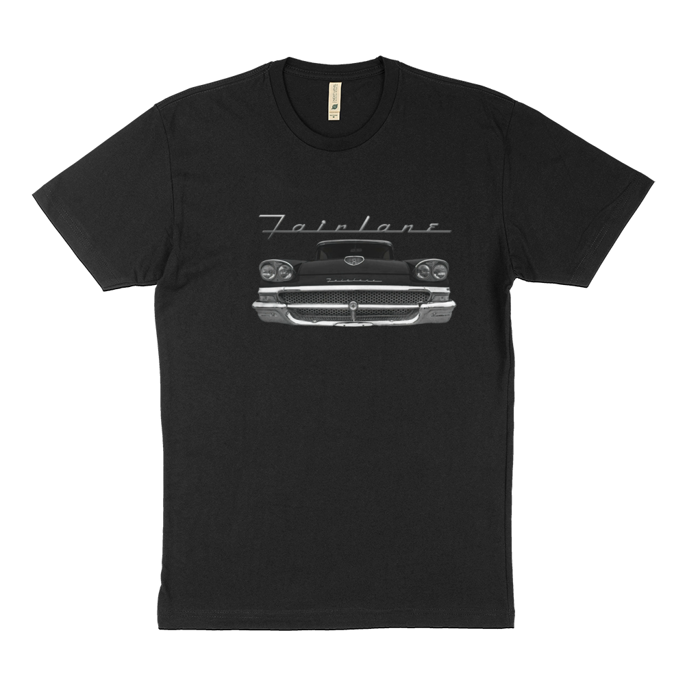 1958 Fairlane Two Side Black Sustainable T-Shirt