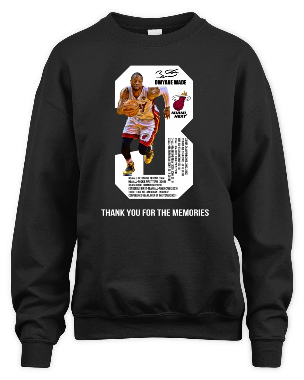 Dwyane wade thank you for the memories Unisex Premium Crewneck Sweatshirt