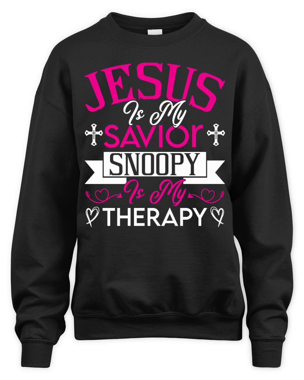 Jesus Is My Savior Snoopy 3 Unisex Premium Crewneck Sweatshirt