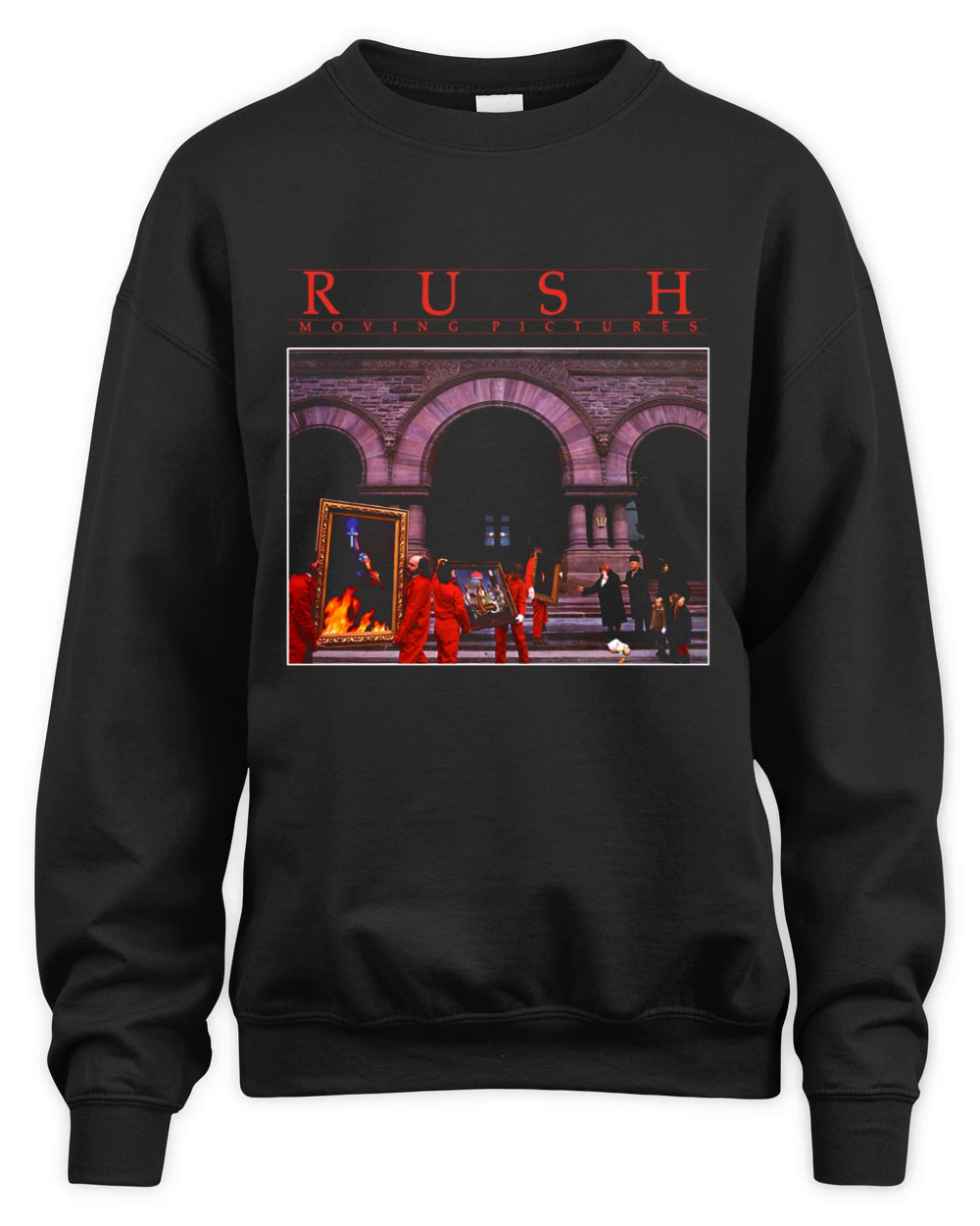 Rush Moving Pictures Rock Band Tour Geddy Unisex Premium Crewneck Sweatshirt