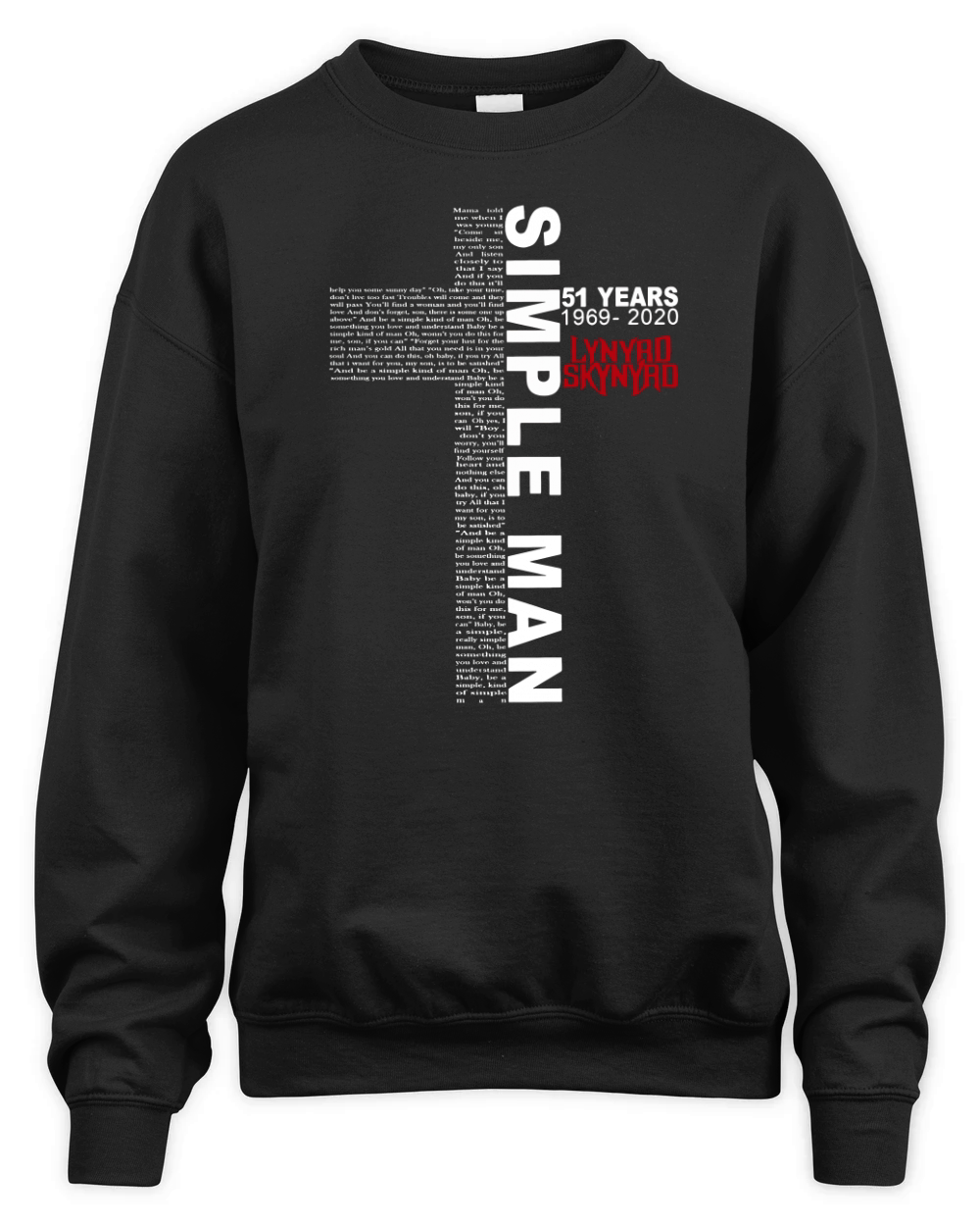 Simple Man 51 Years 1969-2020 Lynyrd Skynyrd shirt Unisex Premium Crewneck Sweatshirt