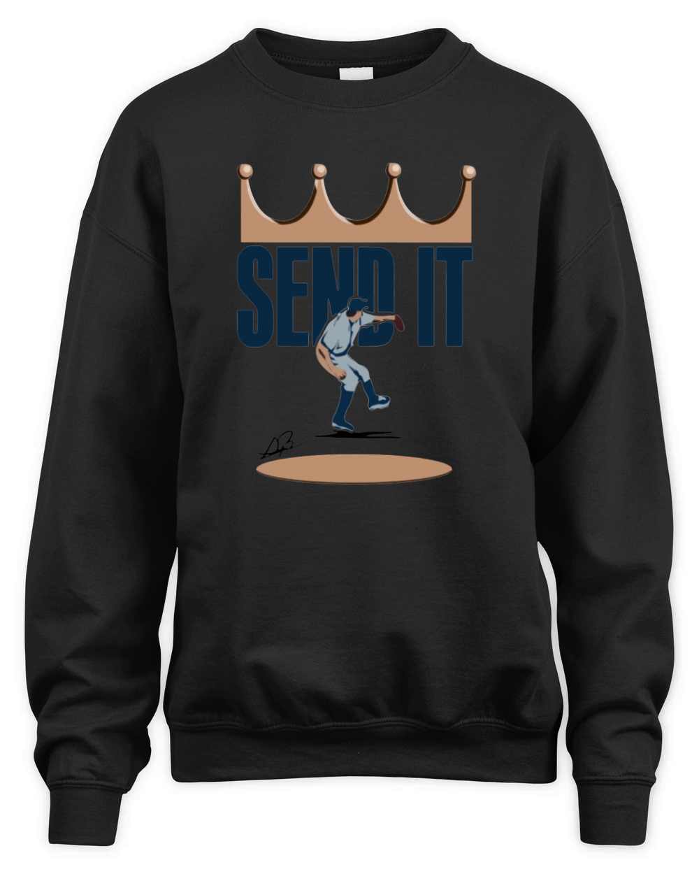 Trevor Bauer Send It  - Unisex Long Sleeve Unisex Premium Crewneck Sweatshirt