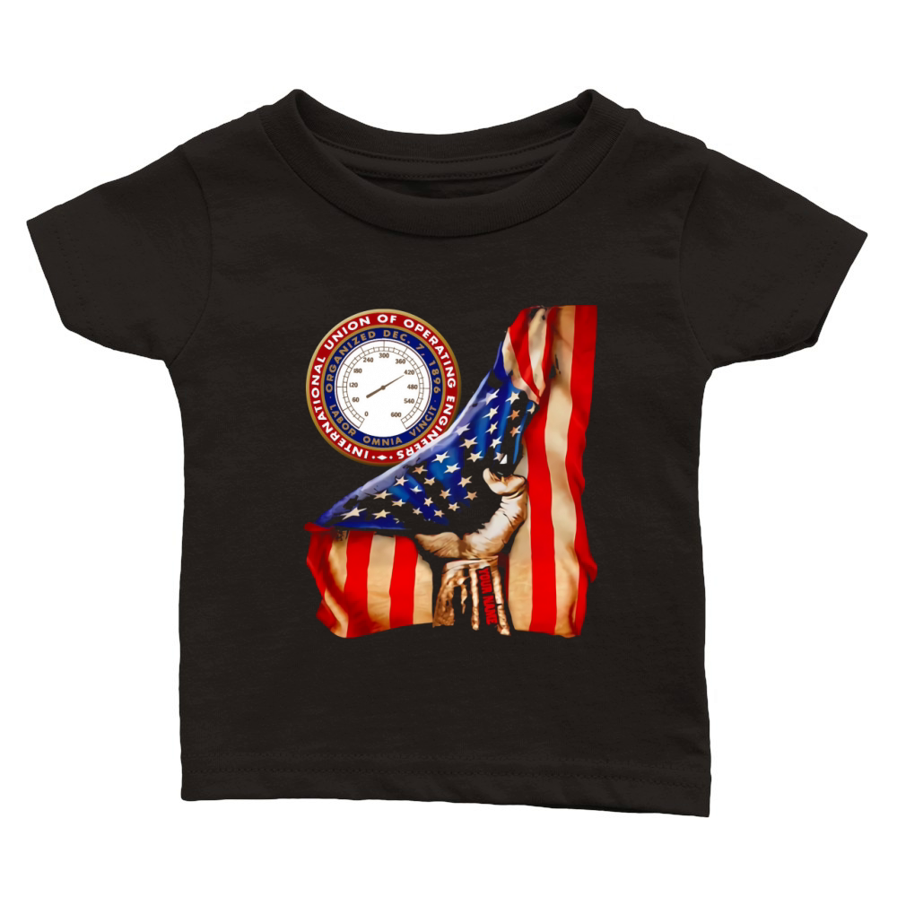 International Union of Operating Engineers American flag shirt Classic Baby Crewneck T-shirt
