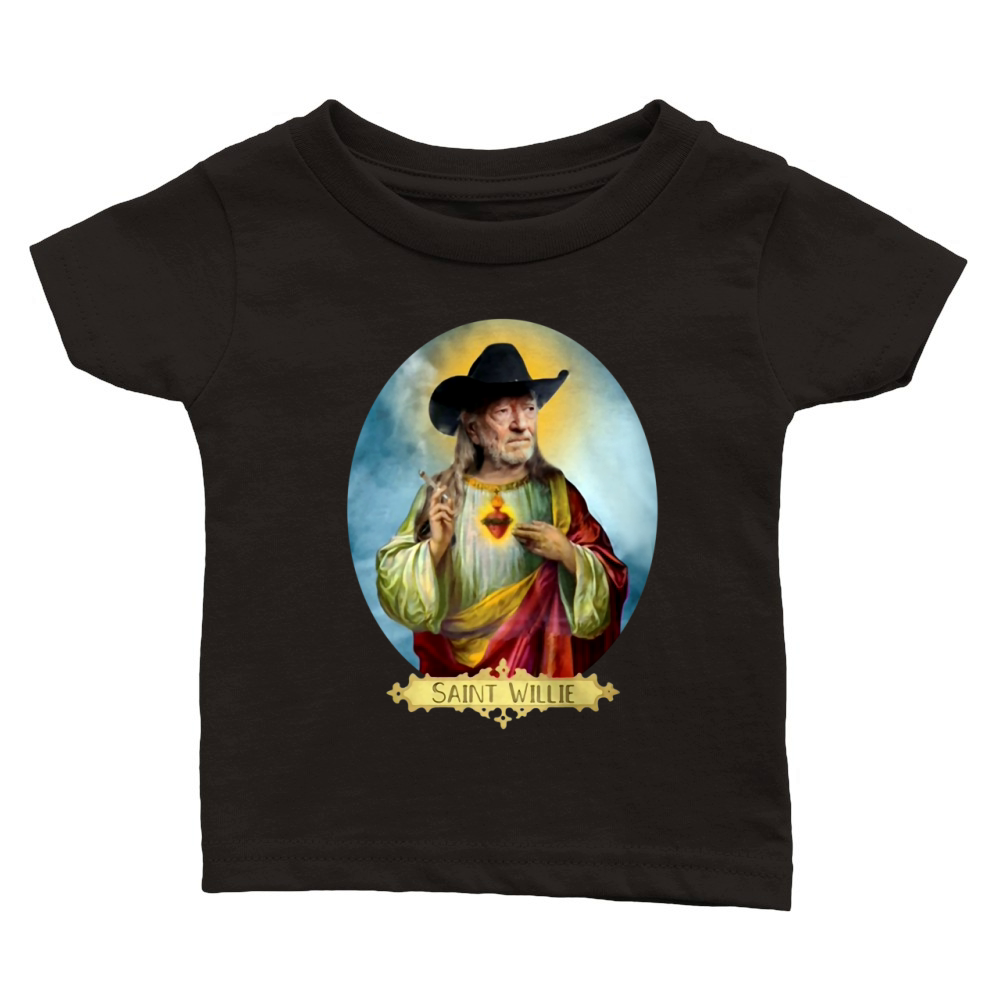Saint Willie Nelson Prayer Candle shirt Classic Baby Crewneck T-shirt