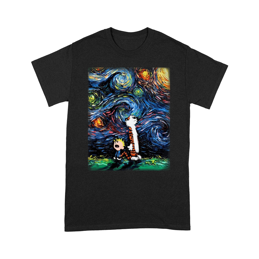 calvin and hobbes starry night t shirt T-Shirt Comfort T-shirt