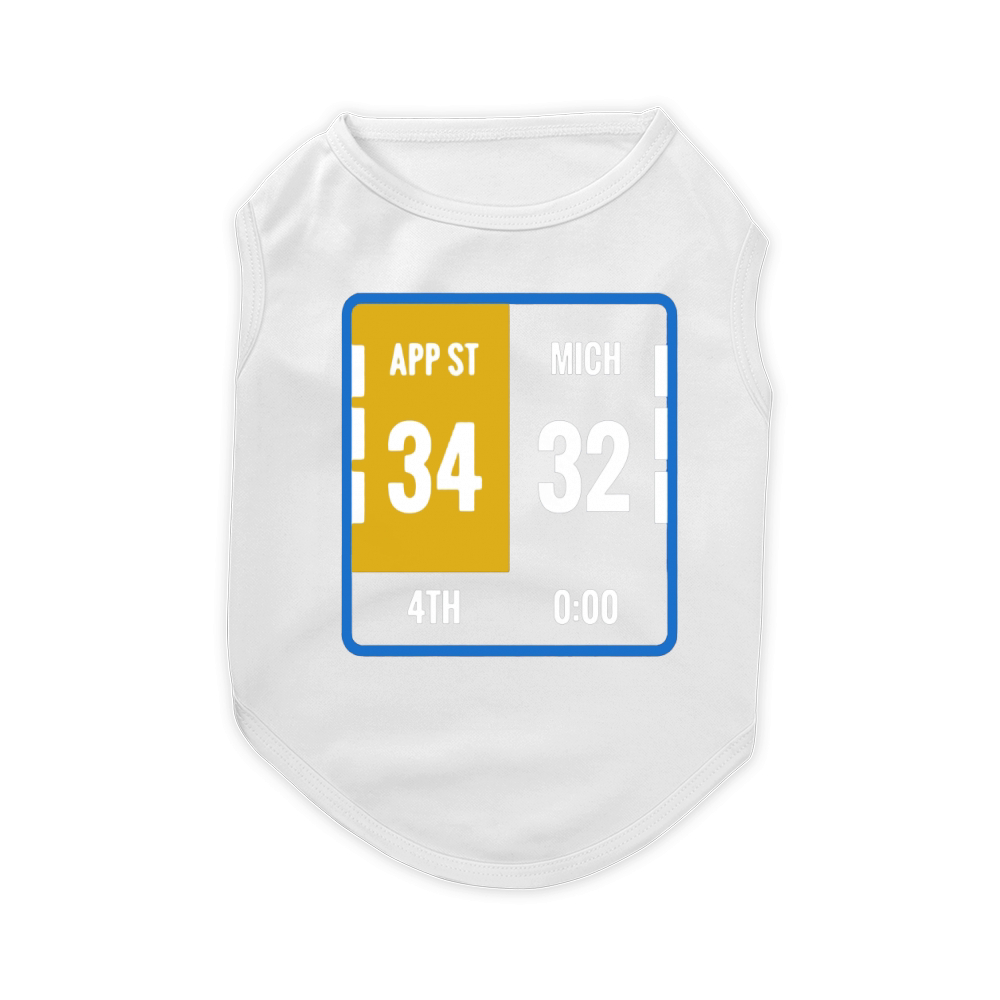 Appalachian Michigan Scoreboard Football Pet T-Shirt