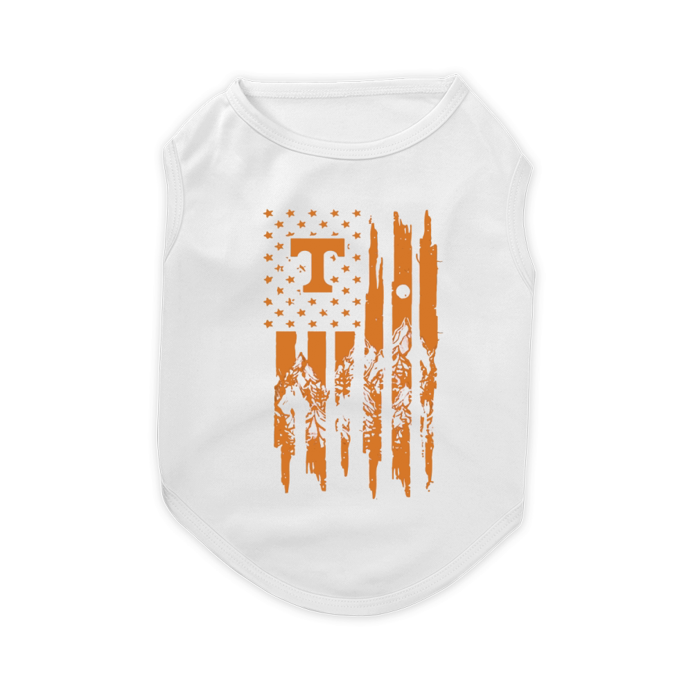 Tennessee Volunteers American Flag Pet T-Shirt