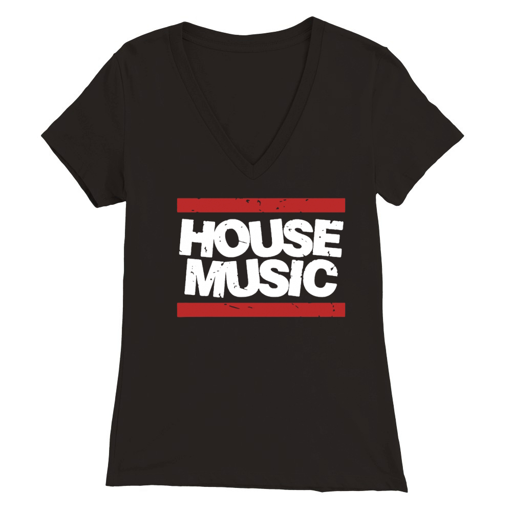 House Music Premium Womens V-Neck T-shirt
