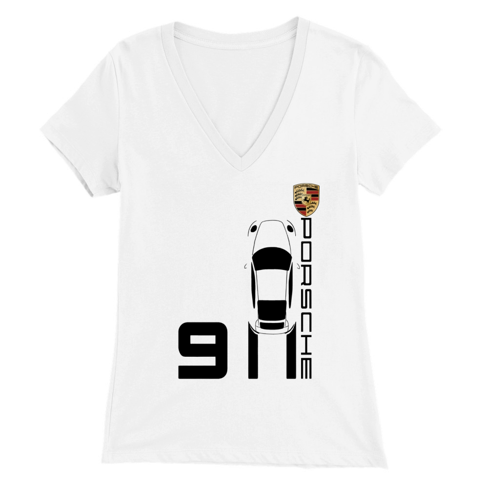 Vintage 911 Porsche Sports Car Premium Womens V-Neck T-shirt
