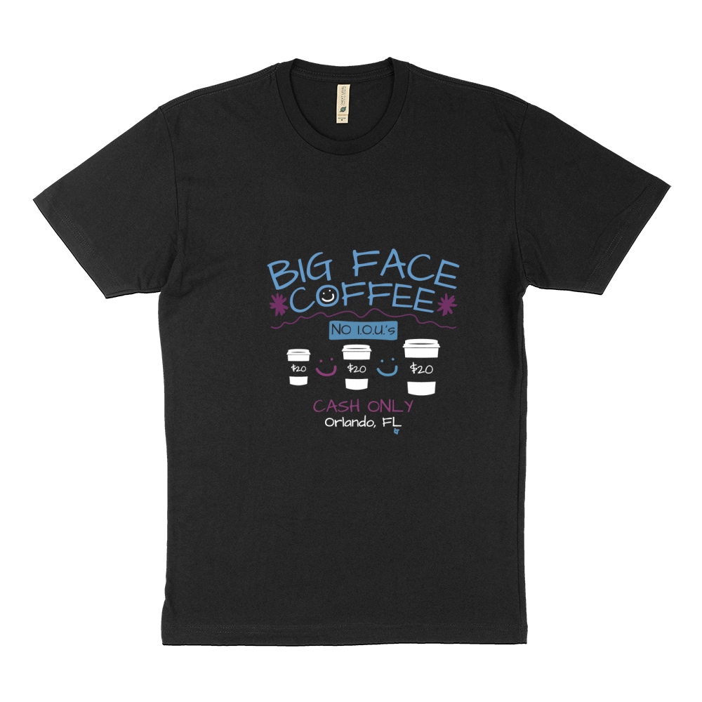 big face coffee shirt Sustainable T-Shirt