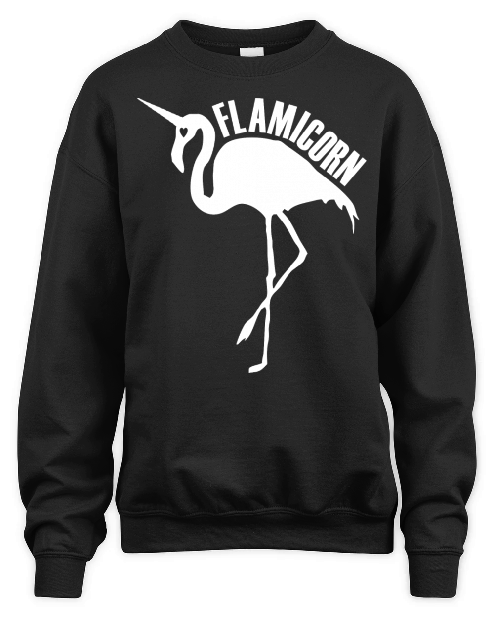 flamingo unicorn hybrid creature hybrids white Unisex Premium Crewneck Sweatshirt