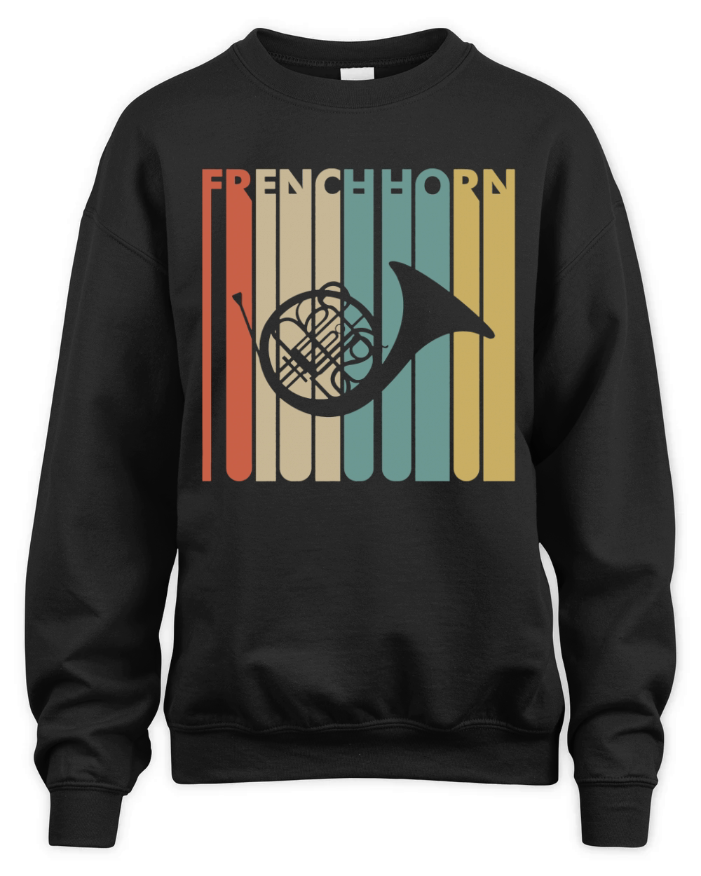 Vintage Style French Horn T shirt Unisex Premium Crewneck Sweatshirt
