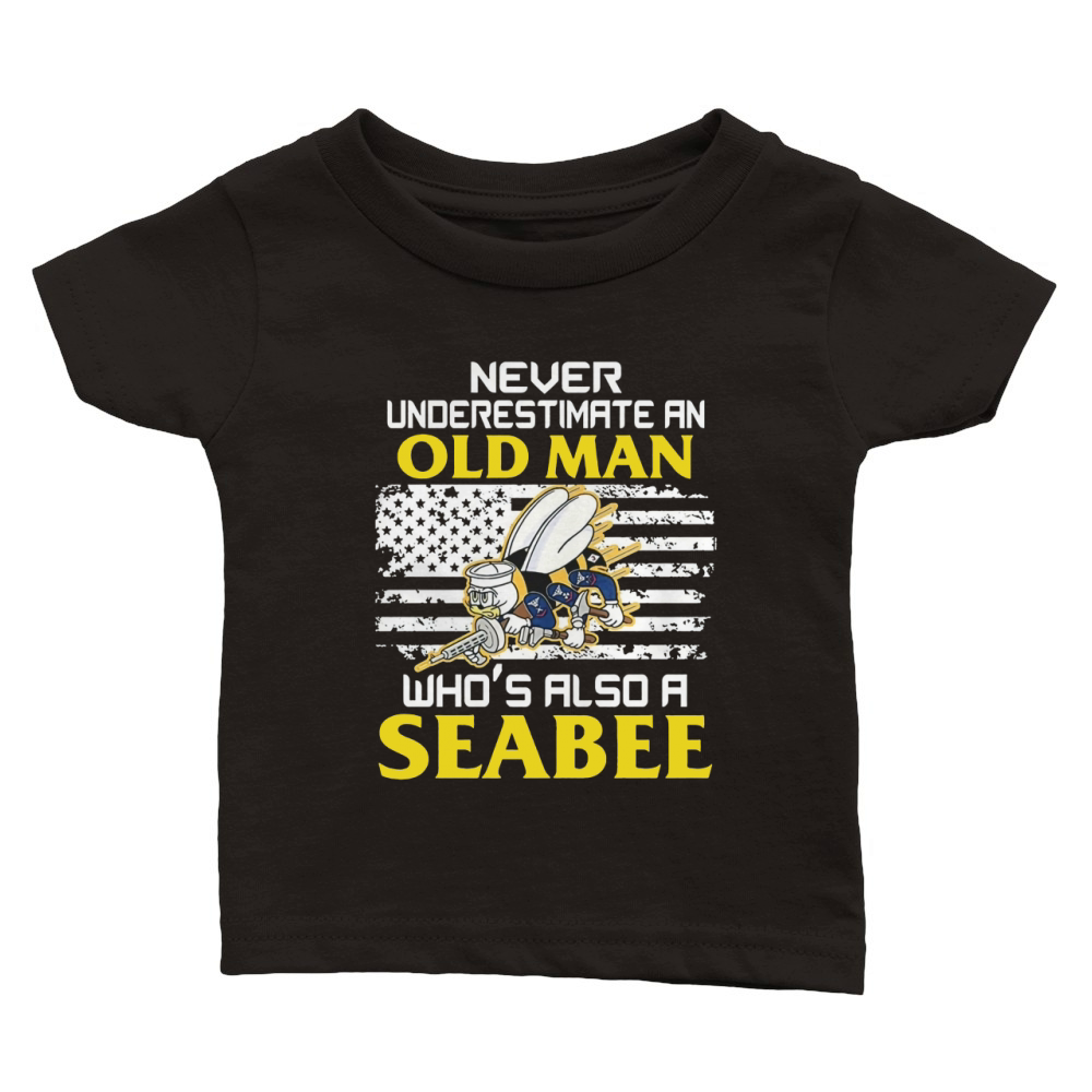 NAVY SEABEE VETERAN TSHIRT Classic Baby Crewneck T-shirt