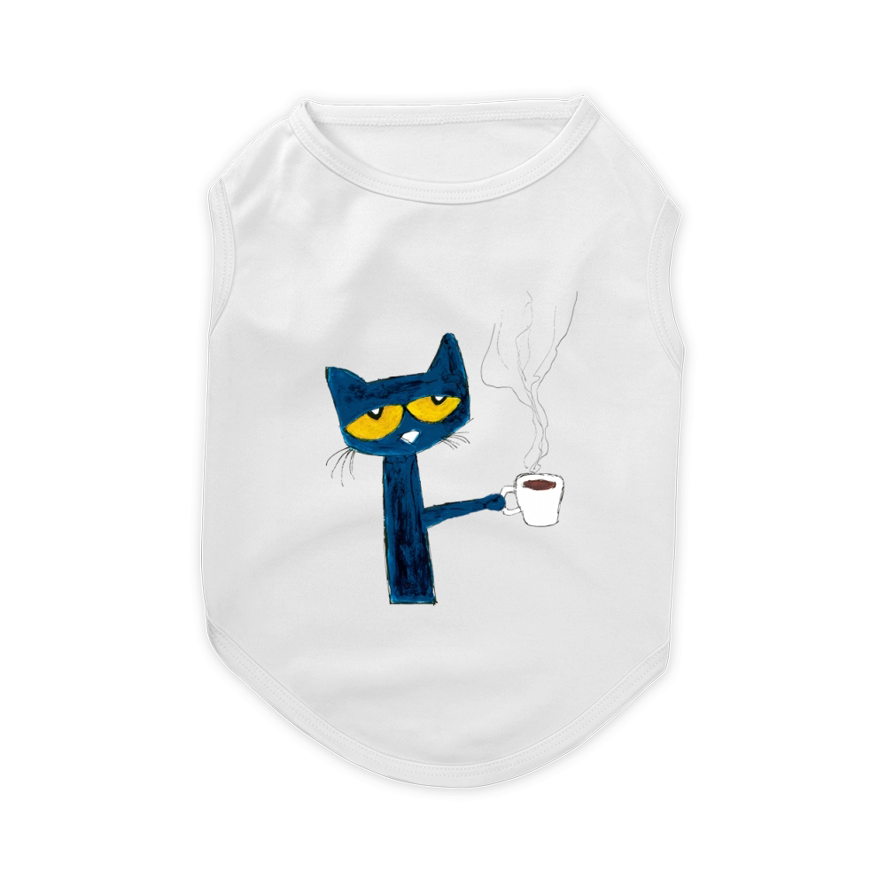 Pete the Cat with Coffee Pet T-Shirt