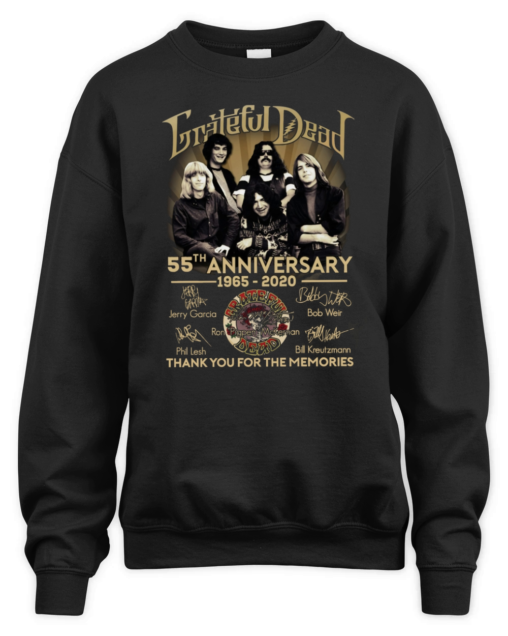 Grateful Dead 55th anniversary 1965 2020 signatures shirt Unisex Premium Crewneck Sweatshirt