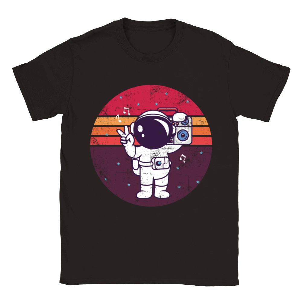 Music Astronaut Vintage Classic Kids Crewneck T-shirt