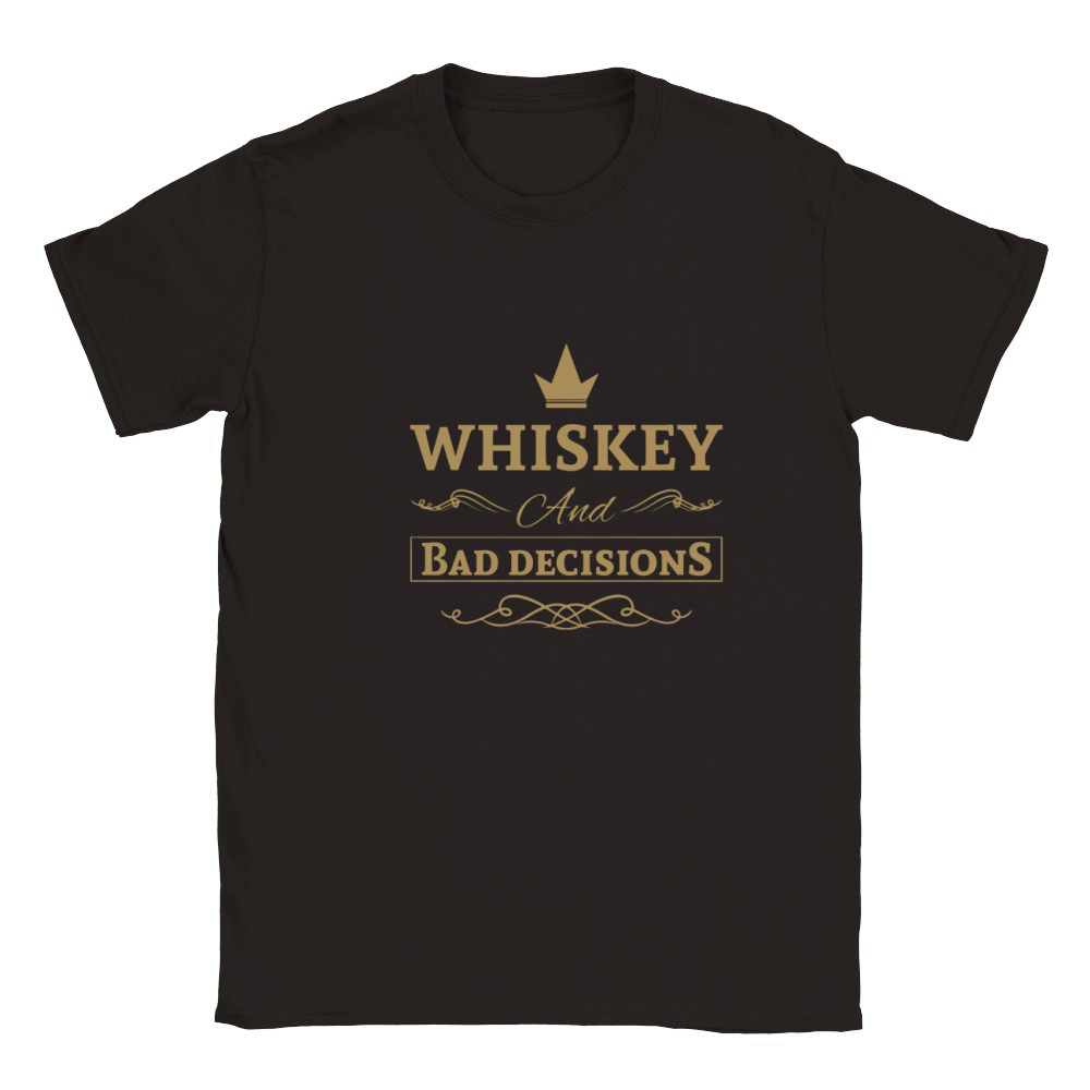 Whiskey and bad decisions Hoodies Classic Kids Crewneck T-shirt