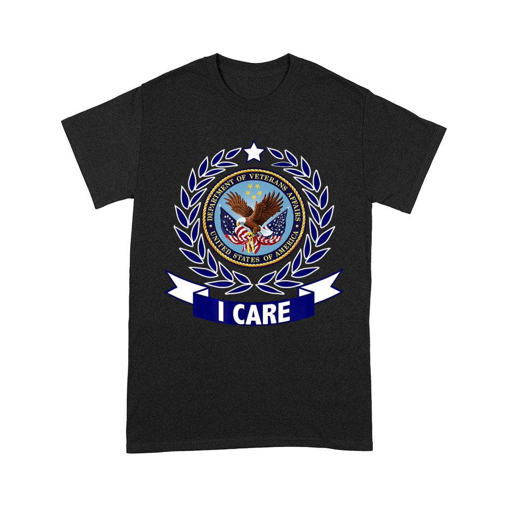 DEPARTMENT OF VETERANS AFFAIRS I CARE VA T-SHIRT Comfort T-shirt
