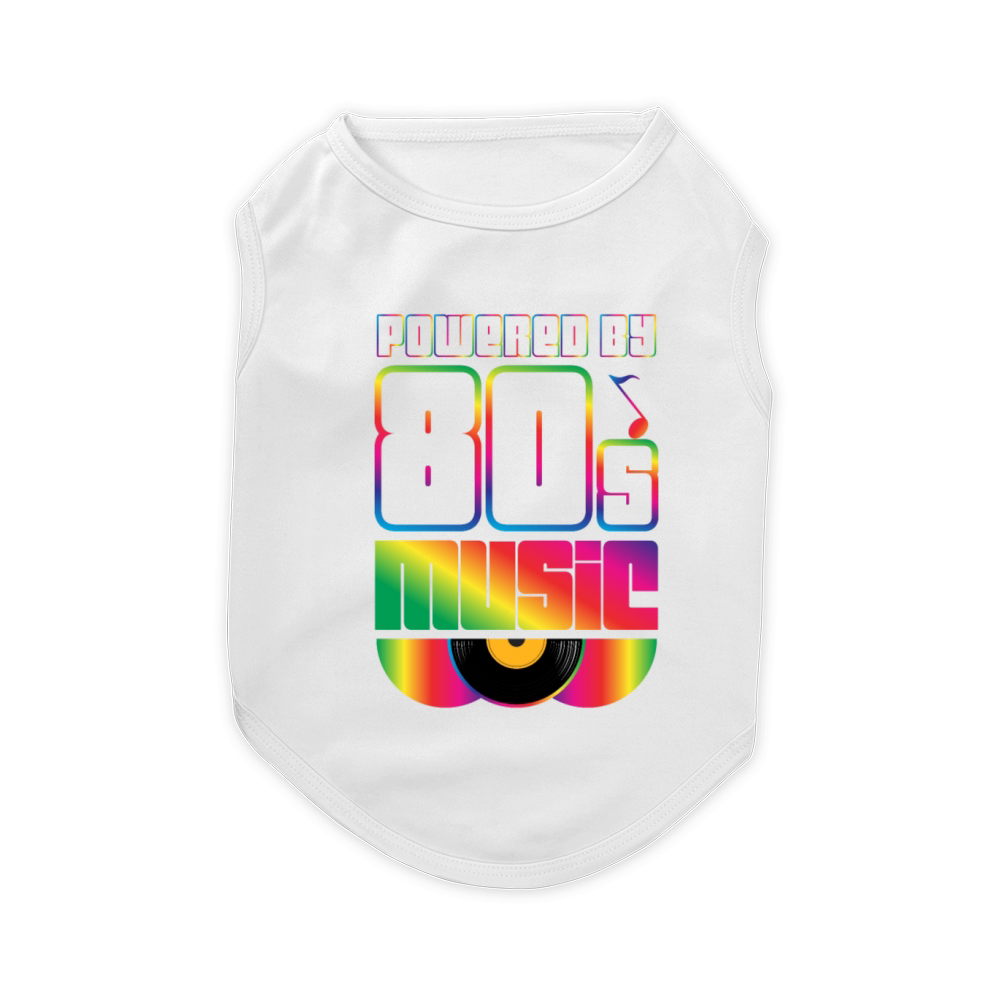 Powered By 80s Music Eighties 1980 80's Party Pet T-Shirt