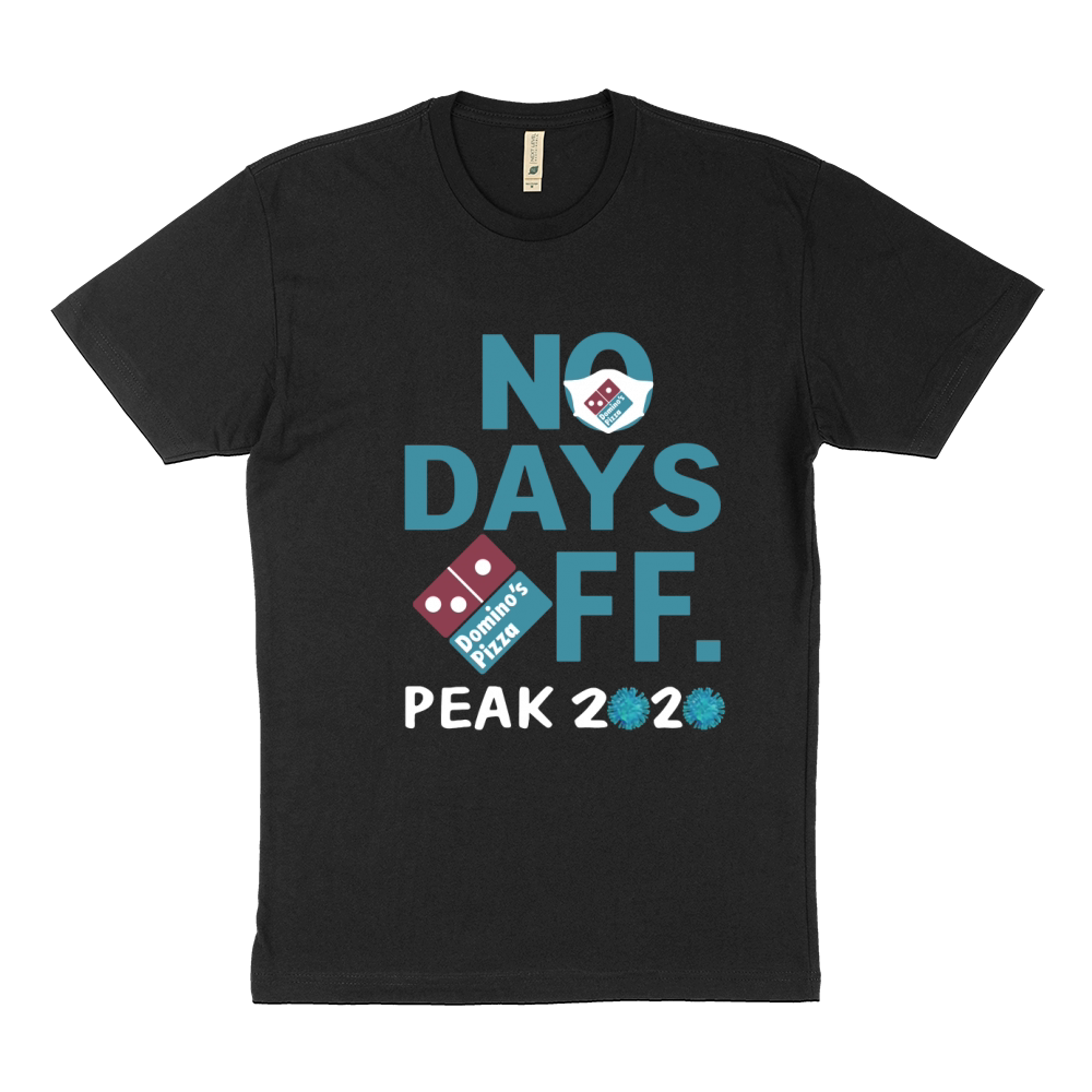 Dominos pizza no days off peak 2020 coronavirus mask shirtn Sustainable T-Shirt
