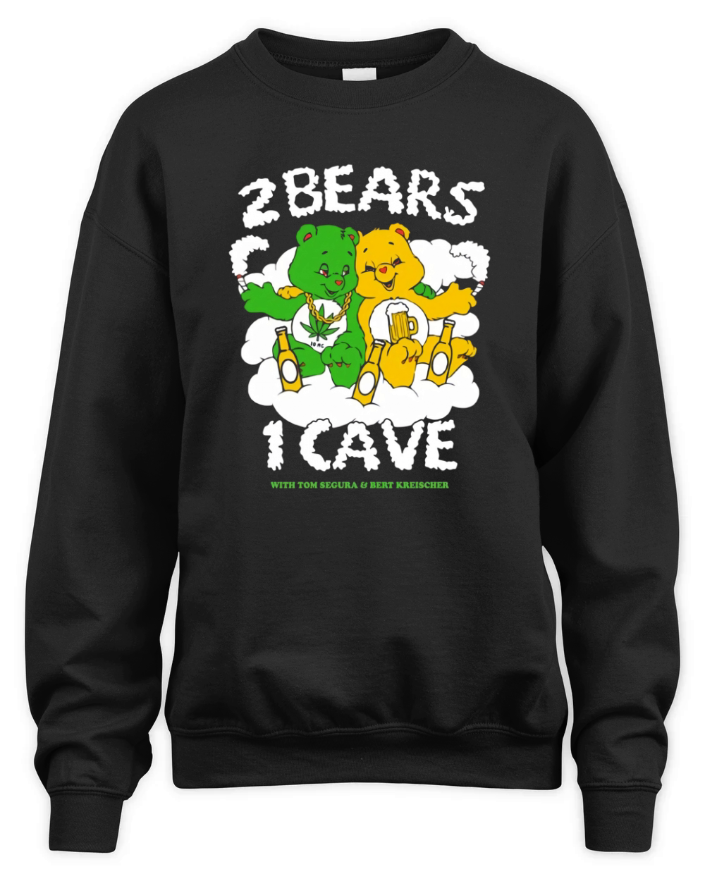 Official 2 bears 1 cave with tom segura and bert kreischer shirt Unisex Premium Crewneck Sweatshirt