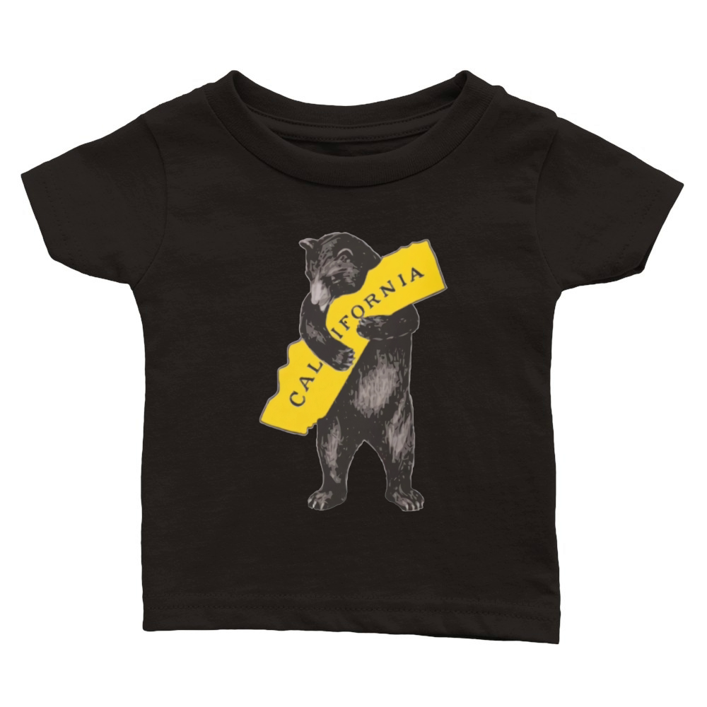 VINTAGE CALIFORNIA BEAR HUG ILLUSTRATION Classic Baby Crewneck T-shirt