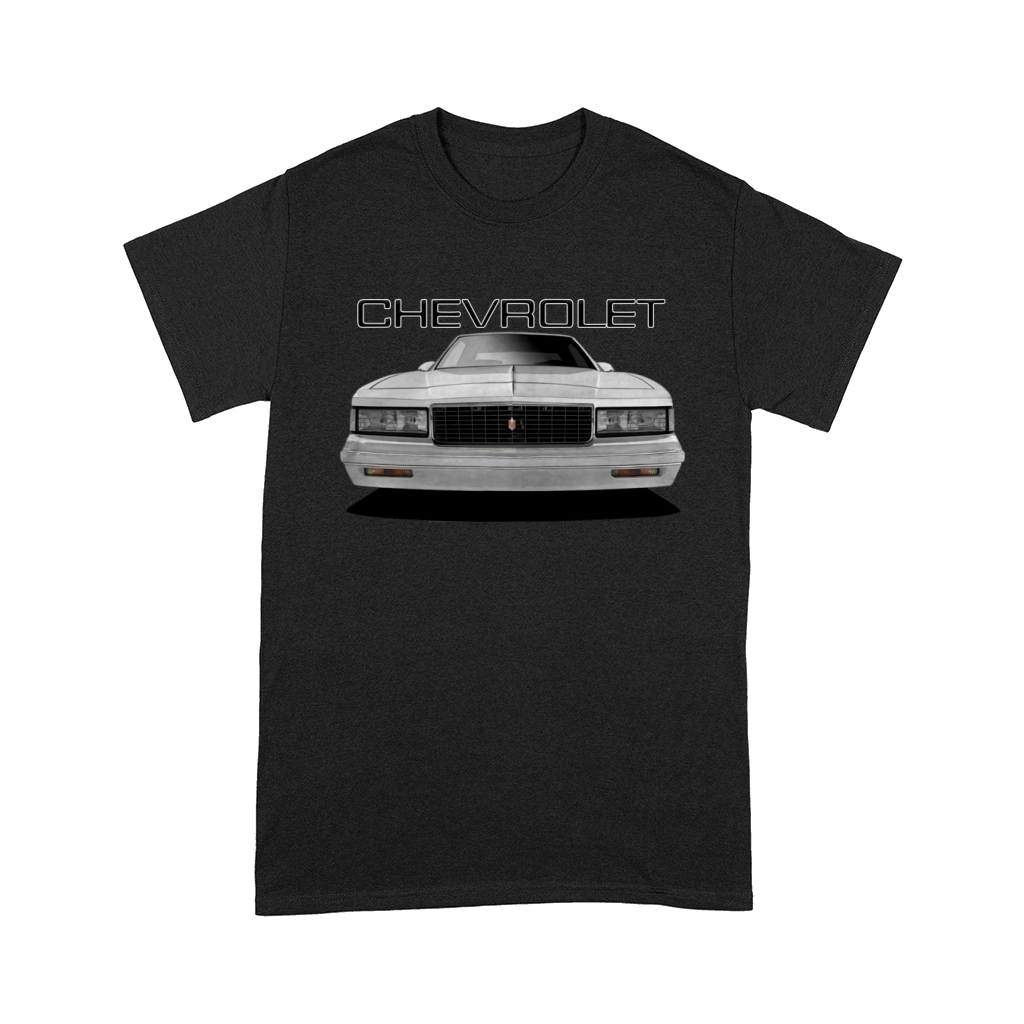 1980s Chvy Monte Carlo LS Front White Comfort T-shirt