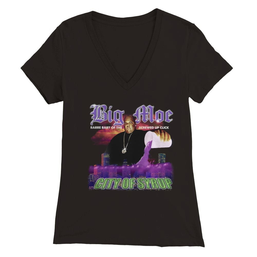 MUSIC - BIG MOE Premium Womens V-Neck T-shirt