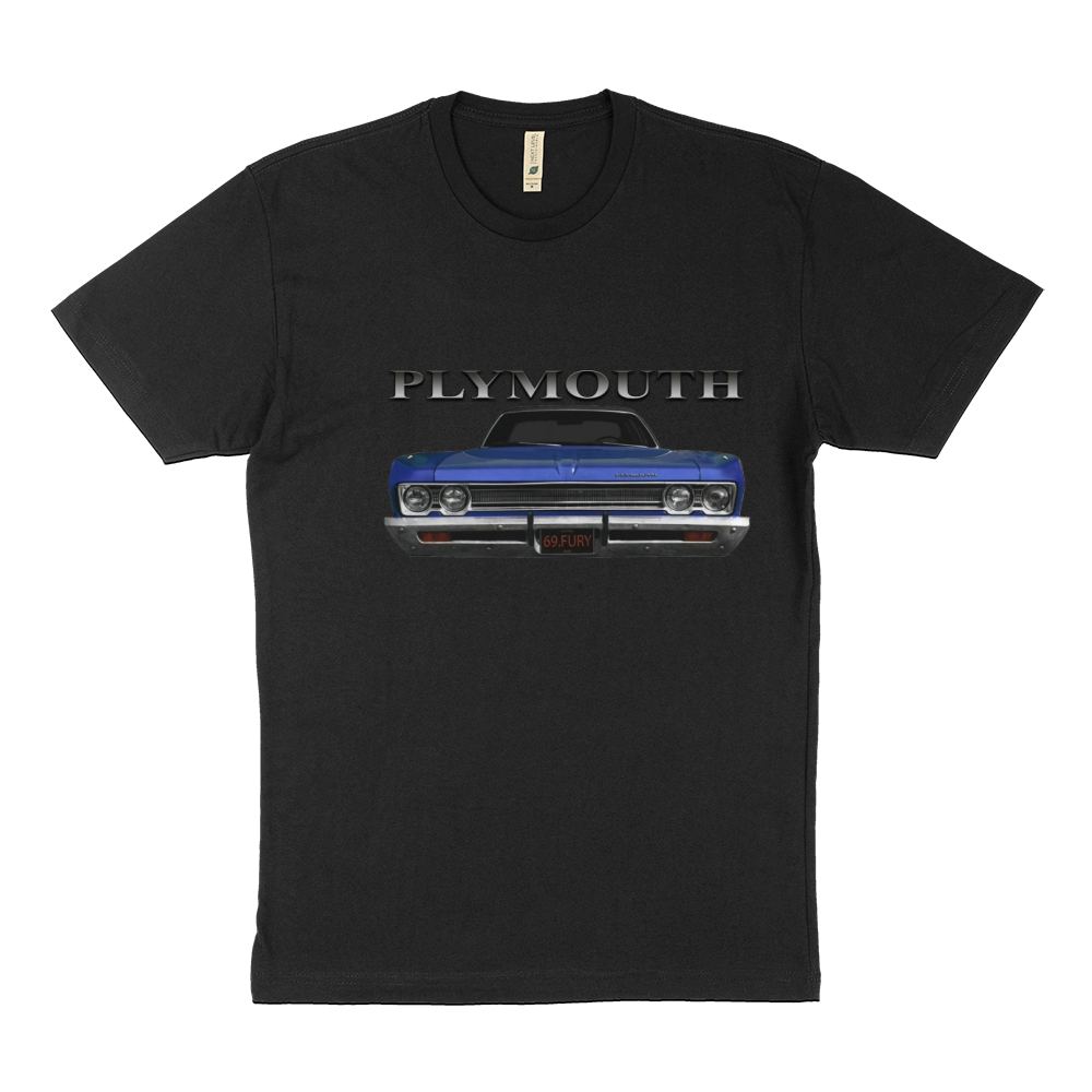 1969 Plymouth Fury Front Blue Sustainable T-Shirt