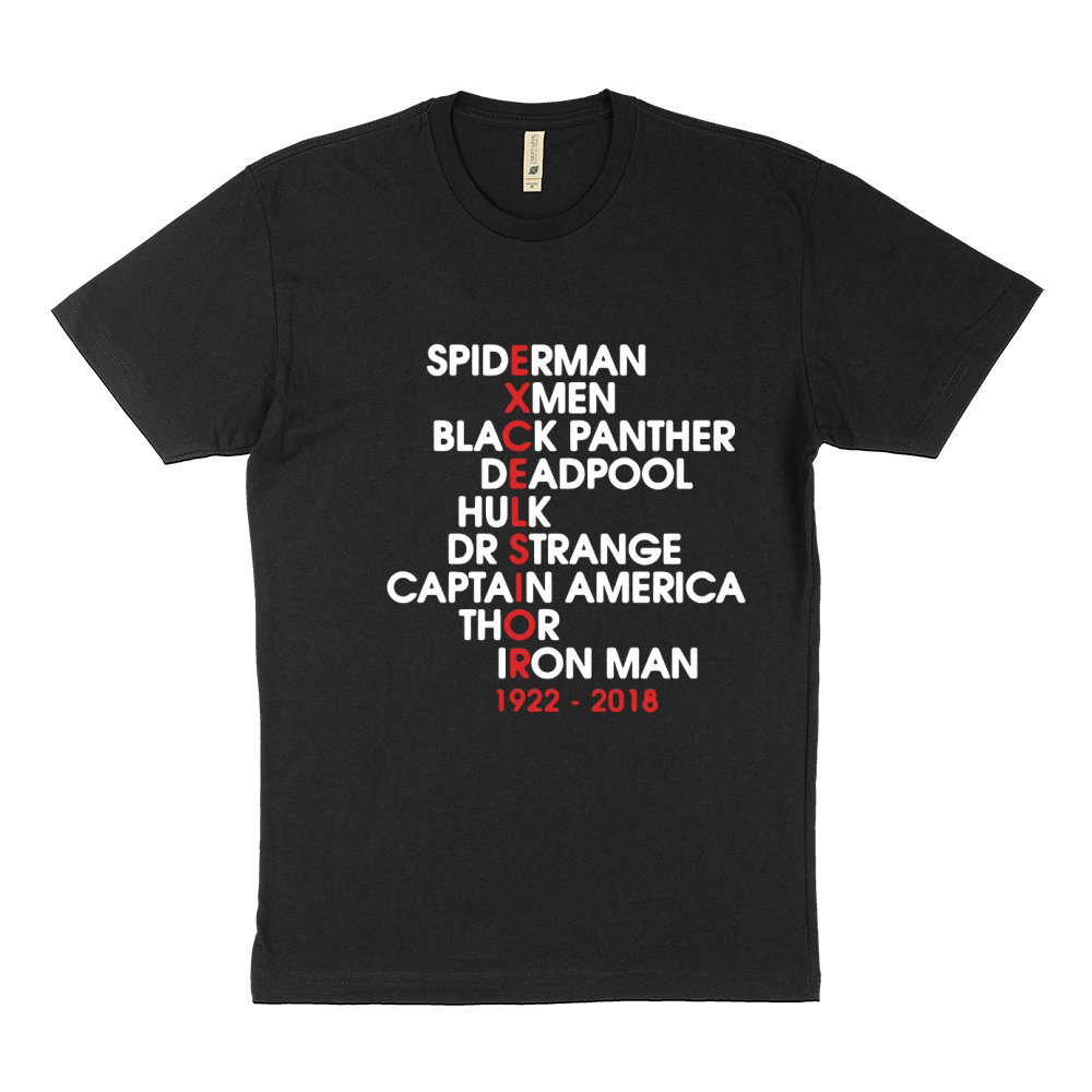 Excelsior Spiderman Xmen Black Panther Deadpook Sustainable T-Shirt